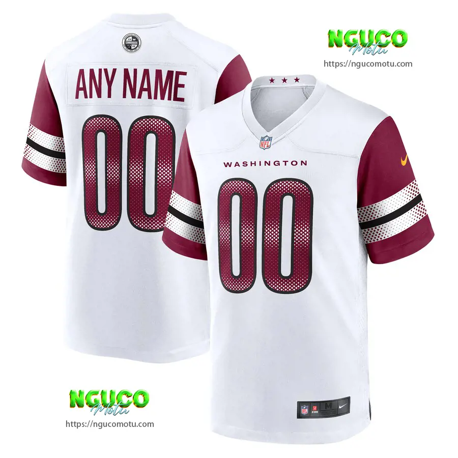  washington commanders white game custom player jersey